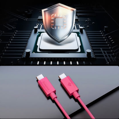Cablu Date si Incarcare USB-C - USB-C Spigen EB6010CC, 60W, 1m, Roz ACA10414