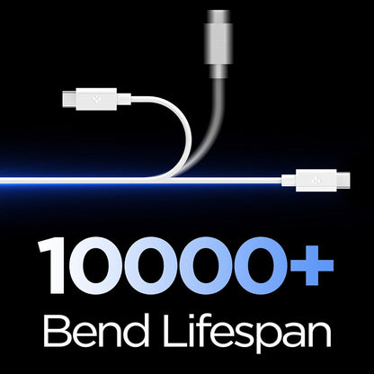 Cablu Date si Incarcare USB-C - USB-C Spigen EB6015CC, 60W, 1.5m, Alb ACA10416