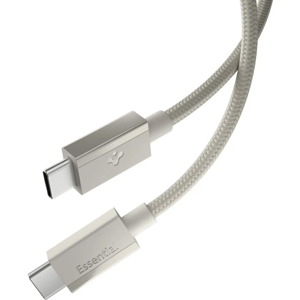 Cablu Date si Incarcare USB-C - USB-C Spigen EB6015CC, 60W, 1.5m, Gri Titan ACA10419