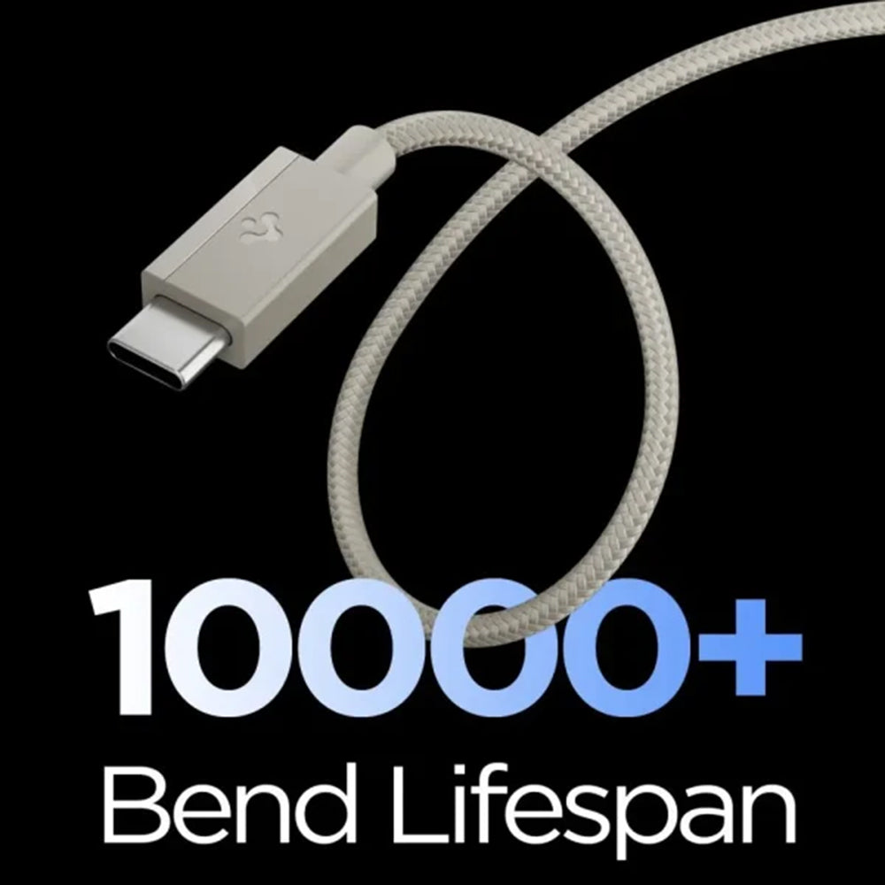 Cablu Date si Incarcare USB-C - USB-C Spigen EB6015CC, 60W, 1.5m, Gri Titan ACA10419