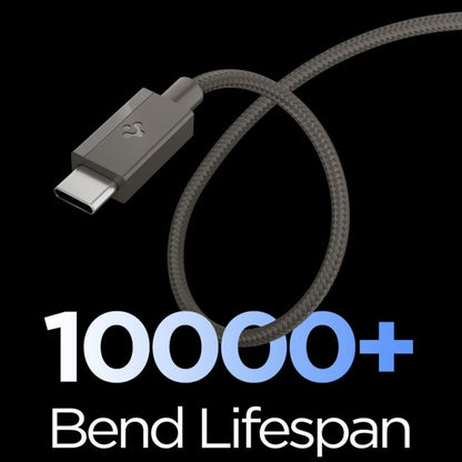 Cablu Date si Incarcare USB-C - USB-C Spigen EB6015CC, 60W, 1.5m, Gri ACA10418