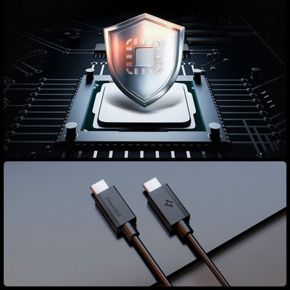 Cablu Date si Incarcare USB-C - USB-C Spigen Essential, 60W, 1m, Negru