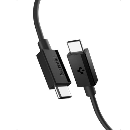 Cablu Date si Incarcare USB-C - USB-C Spigen Essential, 60W, 2m, Negru