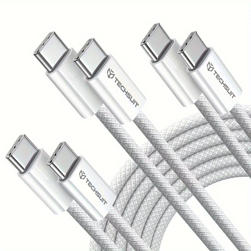 Cablu Date si Incarcare USB-C - USB-C Techsuit PCB114D, 60W, 1m, Verde