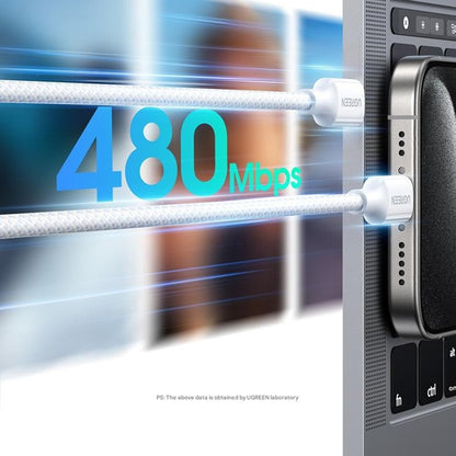 Cablu Date si Incarcare USB-C - USB-C UGREEN L501, 60W, 1m, Gri