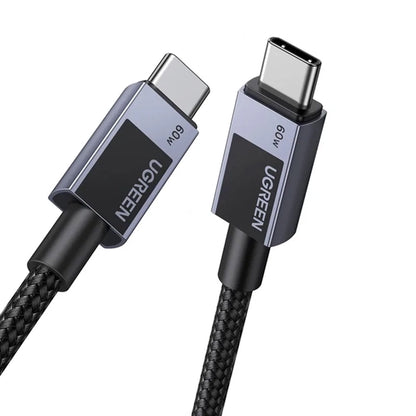 Cablu Date si Incarcare USB-C - USB-C UGREEN L524, 60W, 1m, Gri