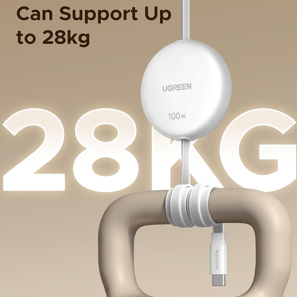 Cablu Date si Incarcare USB-C - USB-C UGREEN L531, 100W, 1m, Alb