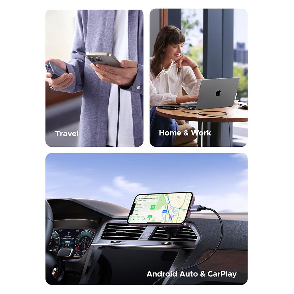Cablu Date si Incarcare USB-C - USB-C UGREEN L532, 240W, 0.5m, Gri