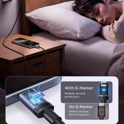 Cablu Date si Incarcare USB-C - USB-C UGREEN L532, 240W, 0.5m, Gri