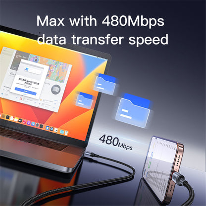 Cablu Date si Incarcare USB-C - USB-C Yesido CA181, 60W, 1.2m, Negru