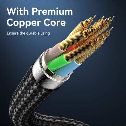 Cablu Date si Incarcare USB-C - USB-C Yesido CA185, 240W, 1.2m, Negru