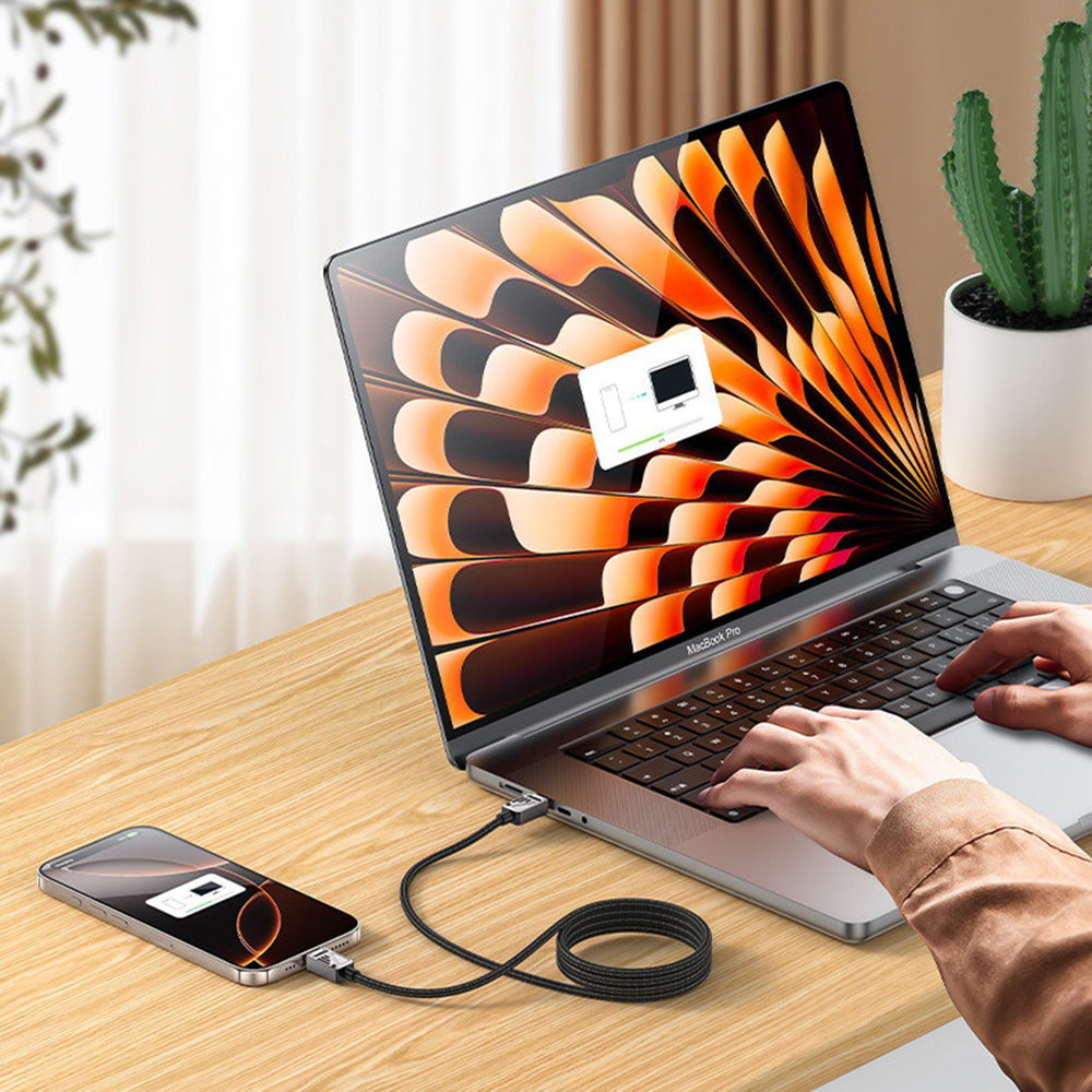 Cablu Date si Incarcare USB-C - USB-C Yesido CA196, 60W, 1.2m, Negru