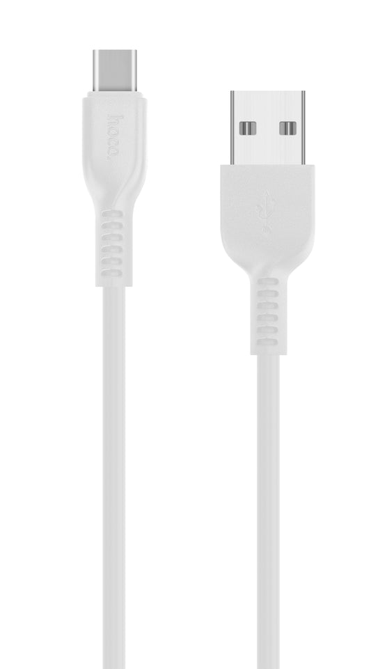 Cablu Date si Incarcare USB-A - USB-C HOCO Flash X20, 18W, 2m, Alb