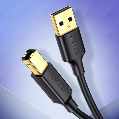 Cablu Imprimanta UGREEN US135, USB-A - USB-B, 5m, Negru