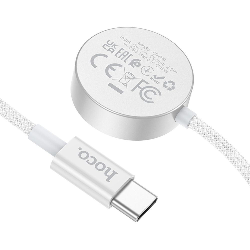 Cablu Incarcare HOCO CW59 pentru Apple Watch / Samsung Galaxy Watch Series, Alb
