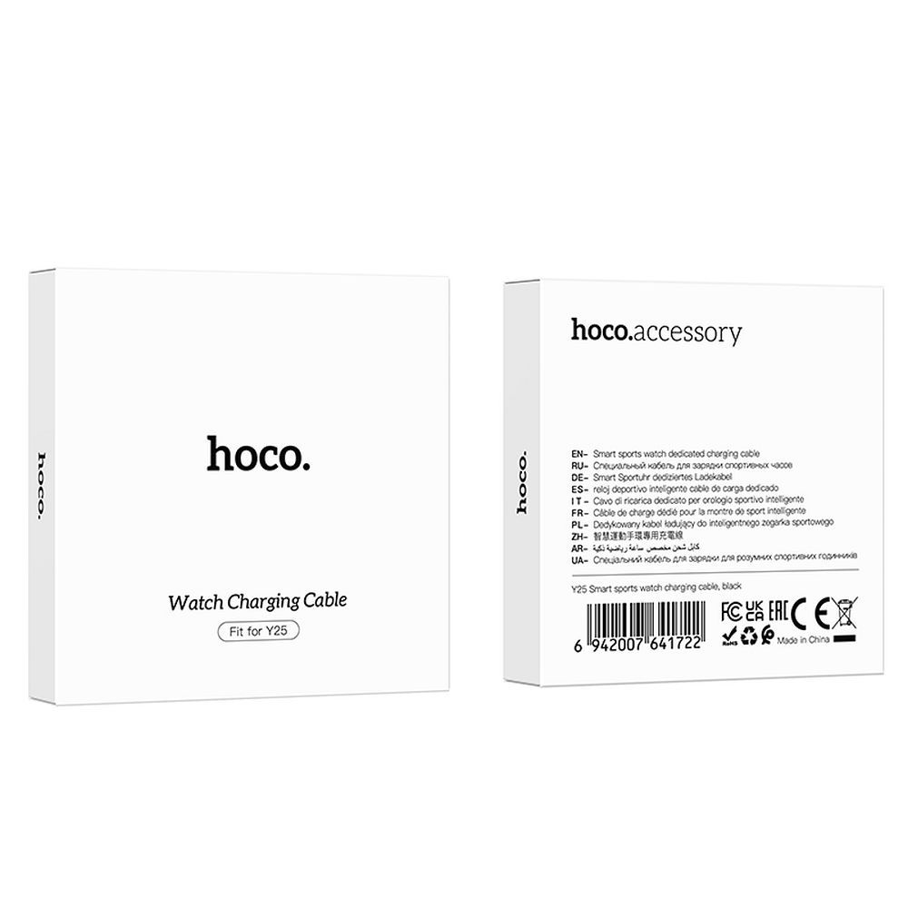 Cablu Incarcare pentru Smartwatch HOCO Y25, USB-A, Negru