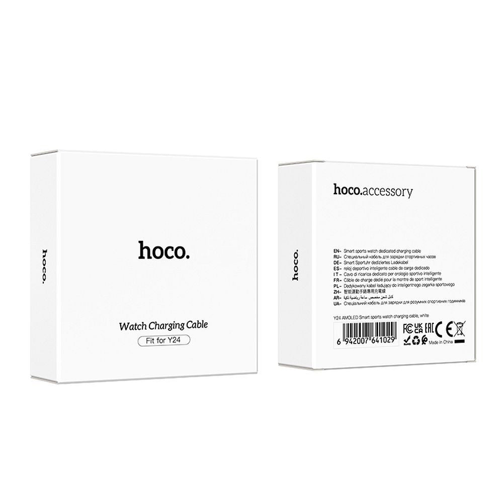Cablu Incarcare pentru Smartwatch HOCO Y24, USB-A, Alb