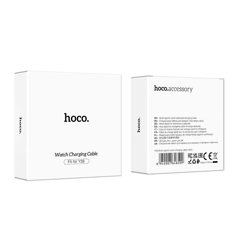 Cablu Incarcare pentru Smartwatch HOCO Y28, USB-A, Negru