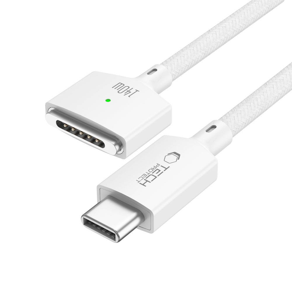 Cablu Incarcare Tech-Protect MMC01 Ultraboost, USB-C - MagSafe 3, 140W, 2m, Alb