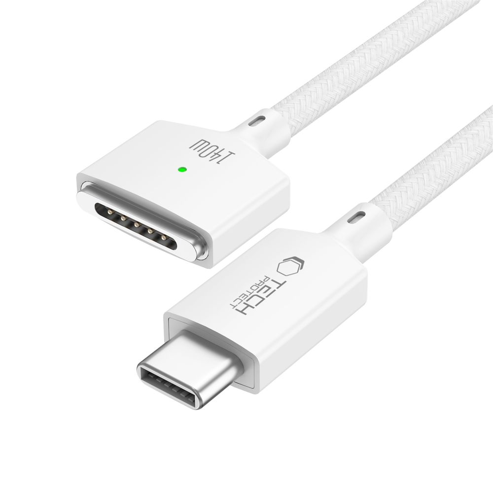 Cablu Incarcare Tech-Protect MMC01 Ultraboost, USB-C - MagSafe 3, 140W, 3m, Alb