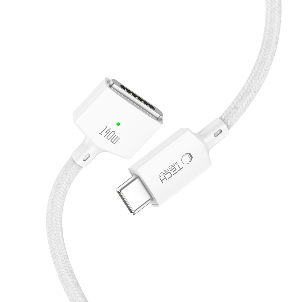 Cablu Incarcare Tech-Protect MMC01 Ultraboost, USB-C - MagSafe 3, 140W, 2m, Alb