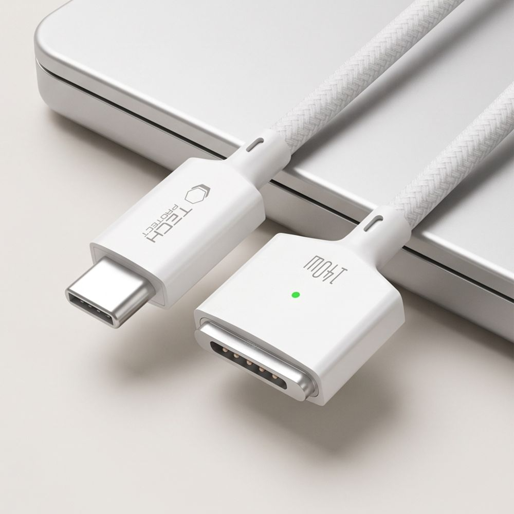 Cablu Incarcare Tech-Protect MMC01 Ultraboost, USB-C - MagSafe 3, 140W, 3m, Alb