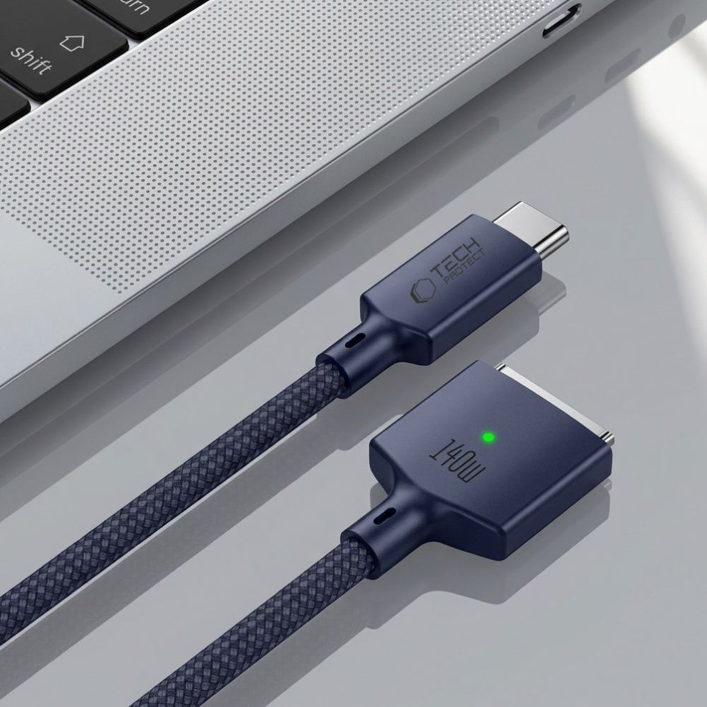 Cablu Incarcare Tech-Protect MMC01 Ultraboost, USB-C - MagSafe 3, 140W, 2m, Bleumarin