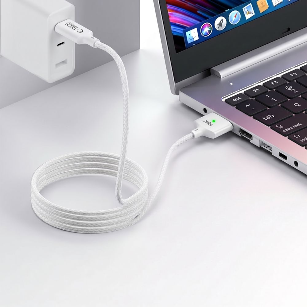 Cablu Incarcare Tech-Protect MMC01 Ultraboost, USB-C - MagSafe 3, 140W, 2m, Alb