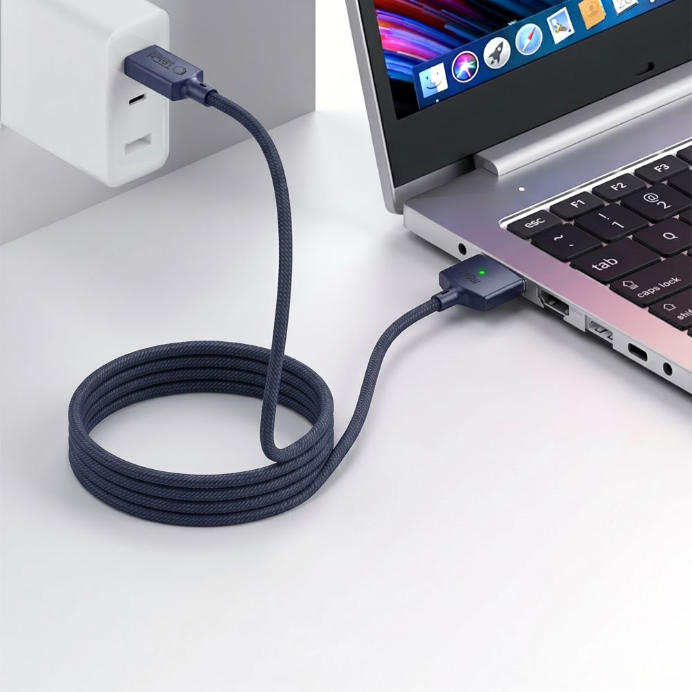 Cablu Incarcare Tech-Protect MMC01 Ultraboost, USB-C - MagSafe 3, 140W, 2m, Bleumarin