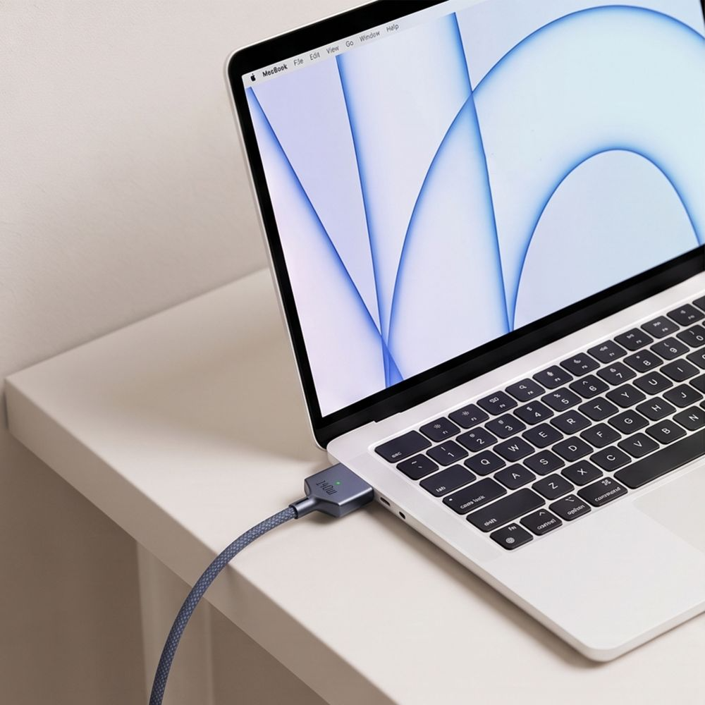 Cablu Incarcare Tech-Protect MMC01 Ultraboost, USB-C - MagSafe 3, 140W, 3m, Bleumarin