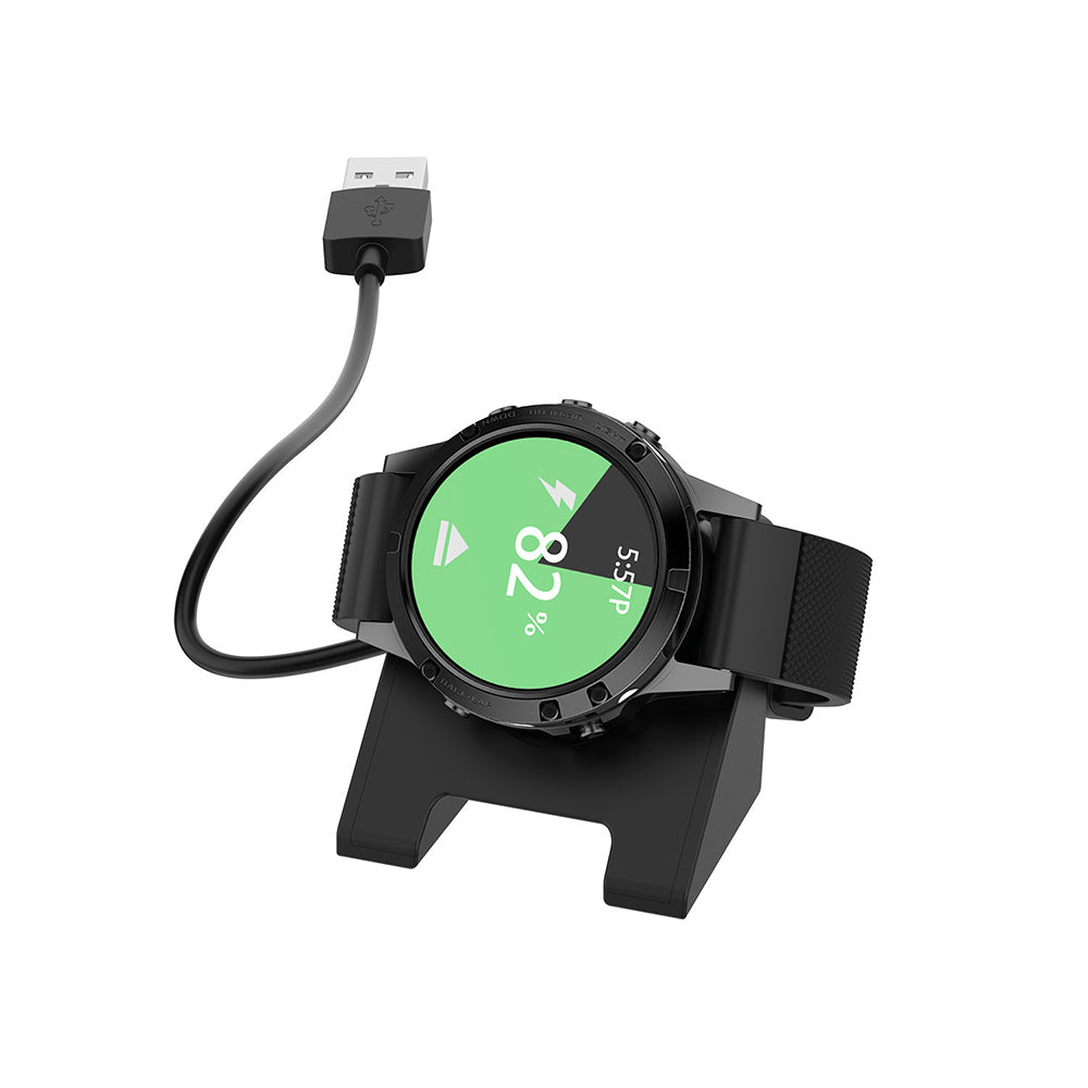 Cablu Incarcare Techsuit TGC3 pentru Garmin Fenix 5 Plus / 7X / 6X / 6 / 5, USB-A, Negru