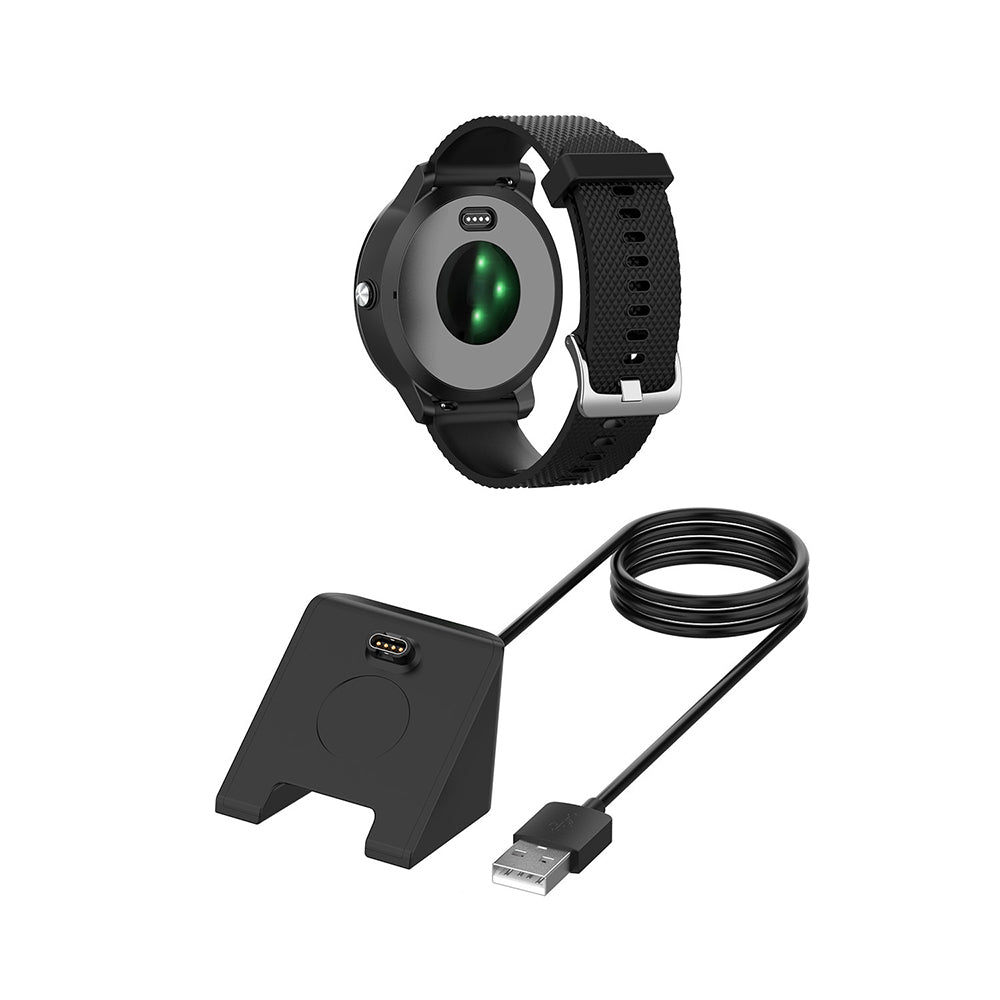 Cablu Incarcare Techsuit TGC3 pentru Garmin Fenix 5 Plus / 7X / 6X / 6 / 5, USB-A, Negru