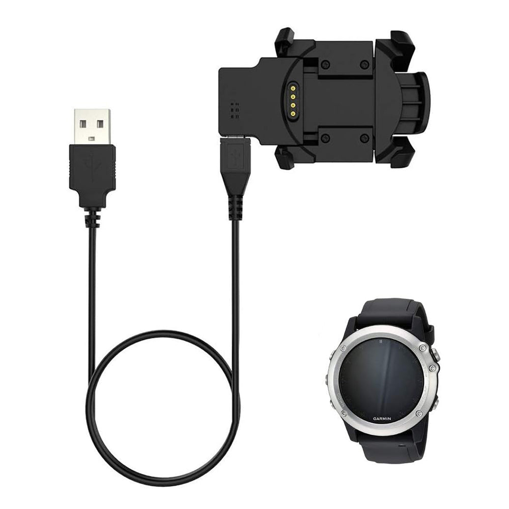 Cablu Incarcare Techsuit TGC5 pentru Garmin Fenix 3 Sapphire / 3 HR / 3, USB-A, Negru