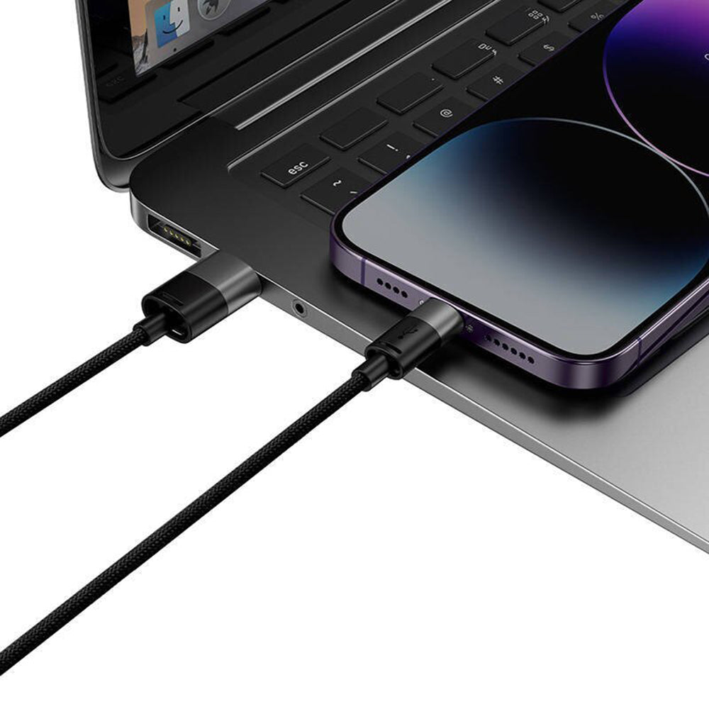 Cablu Incarcare USB-A - Lightning / microUSB / USB-C Baseus StarSpeed 3in1, 20W, 0.6m, Negru P10319900111-00