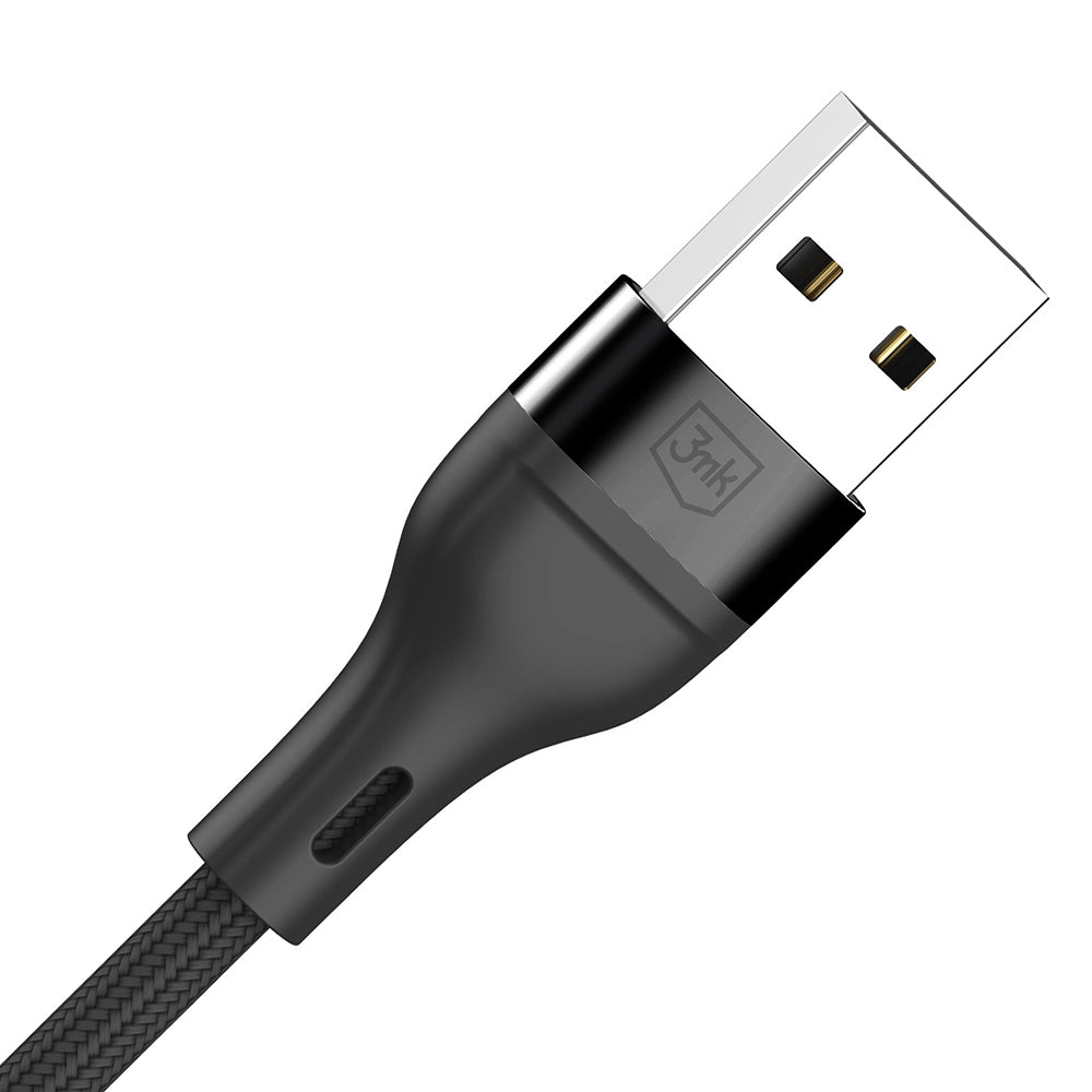 Cablu Incarcare USB-A - Lightning / microUSB / USB-C 3MK Hyper N, 18W, 1.2m, Negru