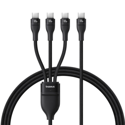 Cablu Incarcare USB-C - 3 x USB-C Baseus Flash Series III 3in1, 100W, 1.5m, Negru P10377503111-00