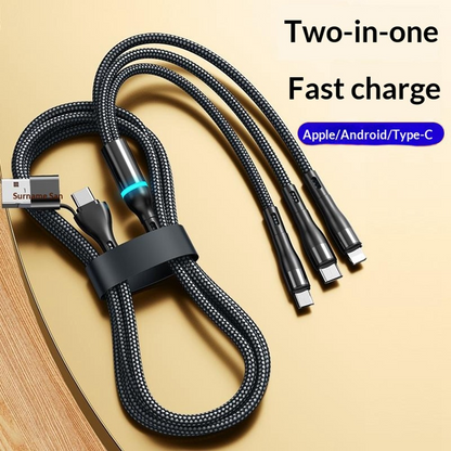Cablu Incarcare USB-C / USB-A - Lightning / microUSB / USB-C OEM B6, 100W, 1.2m, Negru