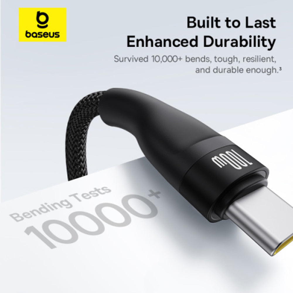 Cablu Incarcare USB-C - 3 x USB-C Baseus Flash Series III 3in1, 100W, 1.5m, Negru P10377503111-00