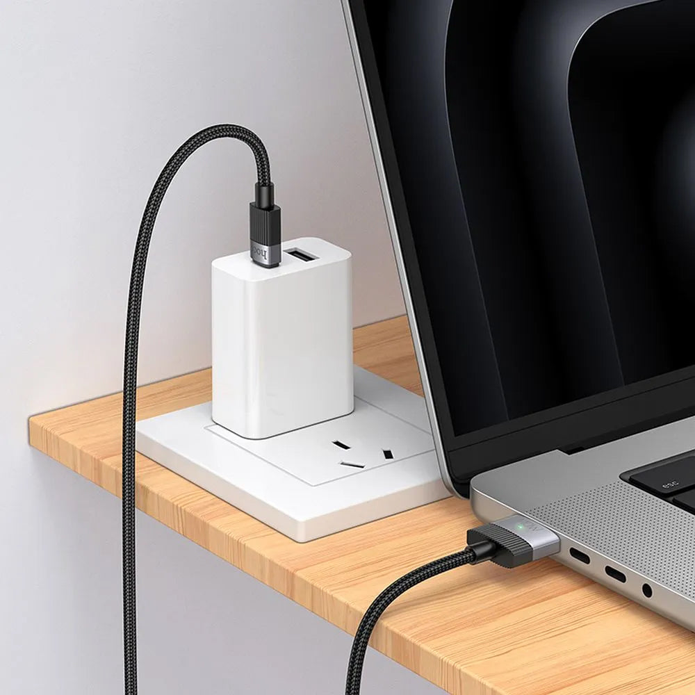 Cablu Incarcare HOCO U141, USB-C - MagSafe 3, 140W, 1.8m, Negru
