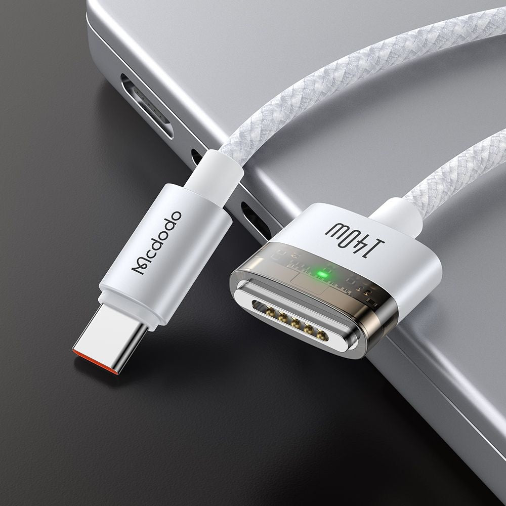 Cablu Incarcare McDodo CA-2071, USB-C - MagSafe 3, 140W, 2m, Alb