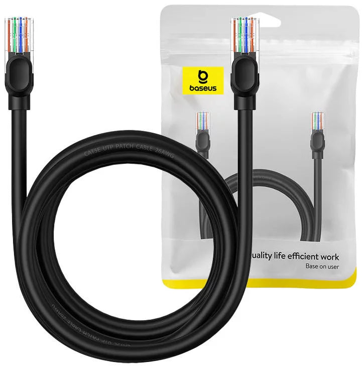 Cablu Retea Baseus, UTP, Cat5, 3m, Negru B00133206111-04