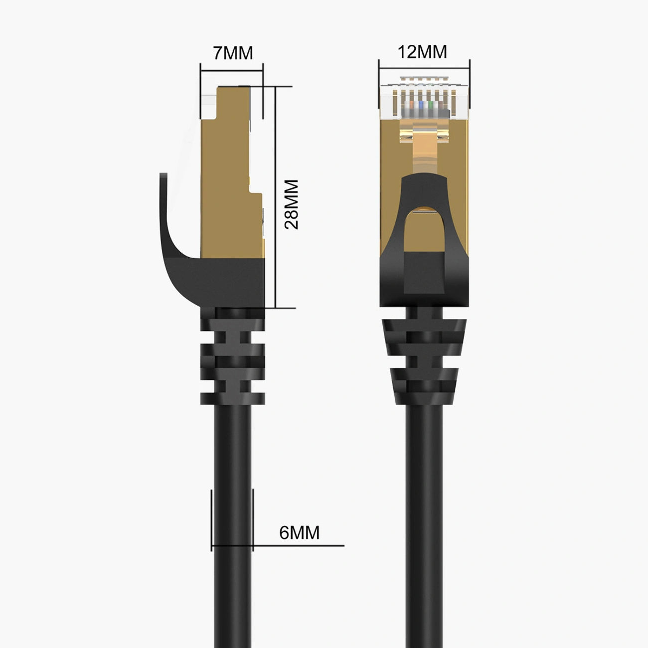 Cablu Retea Orico PUG-C7, UTP, Cat7, 1m, Negru