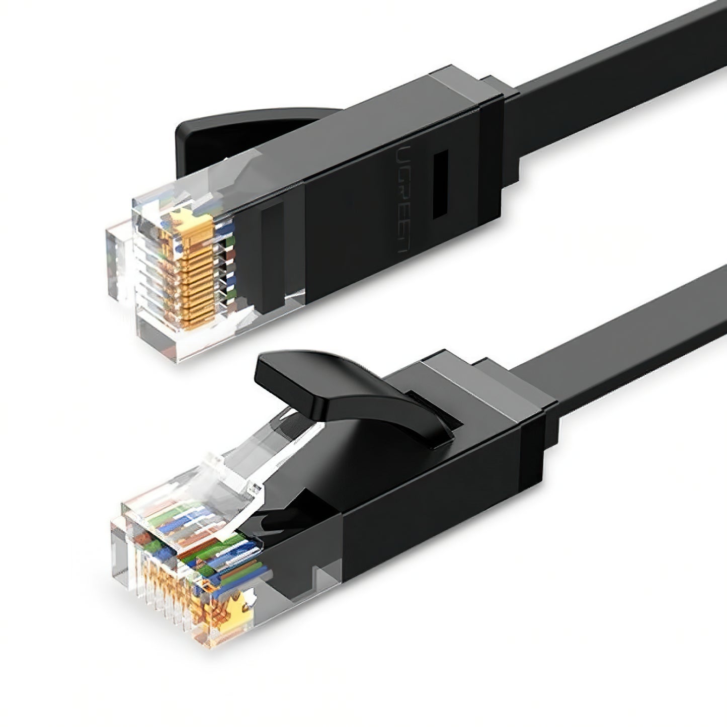 Cablu Retea UGREEN NW102 Flat, UTP, Cat6, 10m, Negru