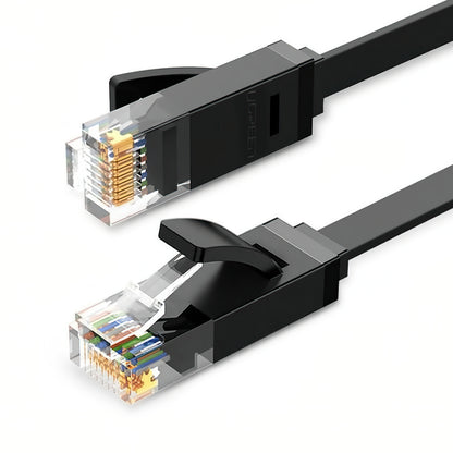 Cablu Retea UGREEN NW102 Flat, UTP, Cat6, 10m, Negru
