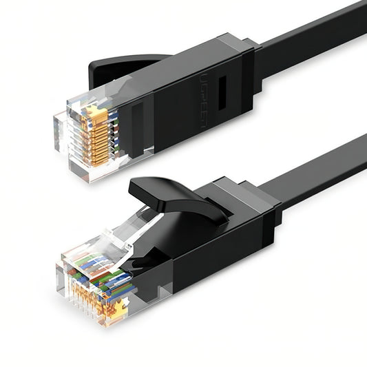 Cablu Retea UGREEN NW102 Flat, UTP, Cat6, 2m, Negru