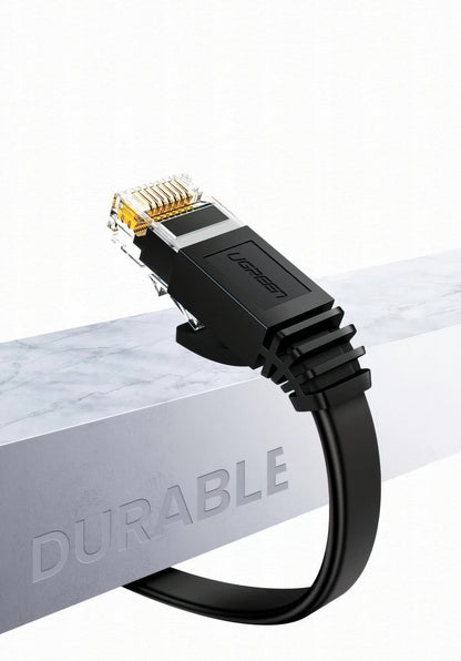 Cablu Retea UGREEN NW102 Flat, UTP, Cat6, 3m, Negru