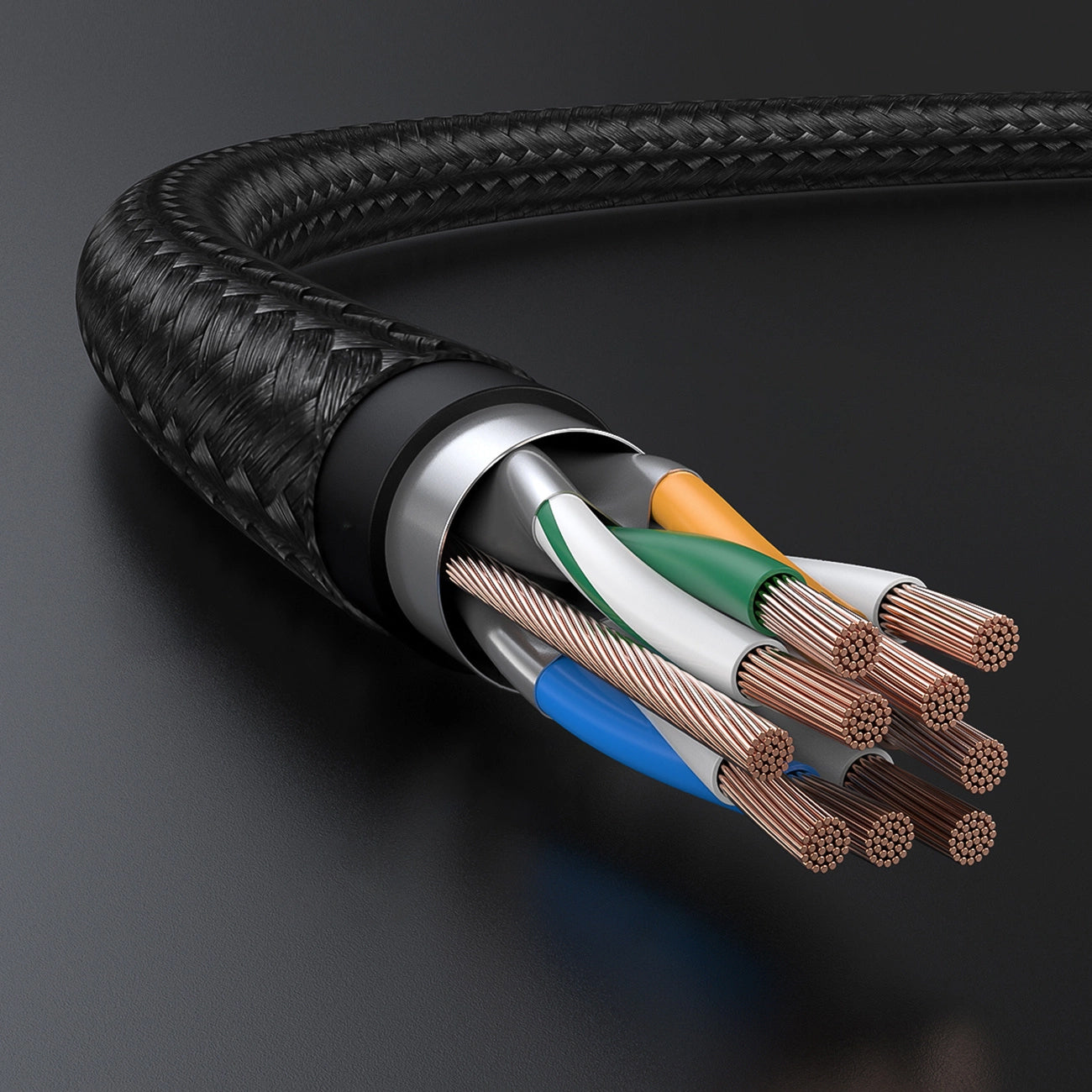 Cablu Retea UGREEN NW150, UTP, Cat7, 2m, Negru