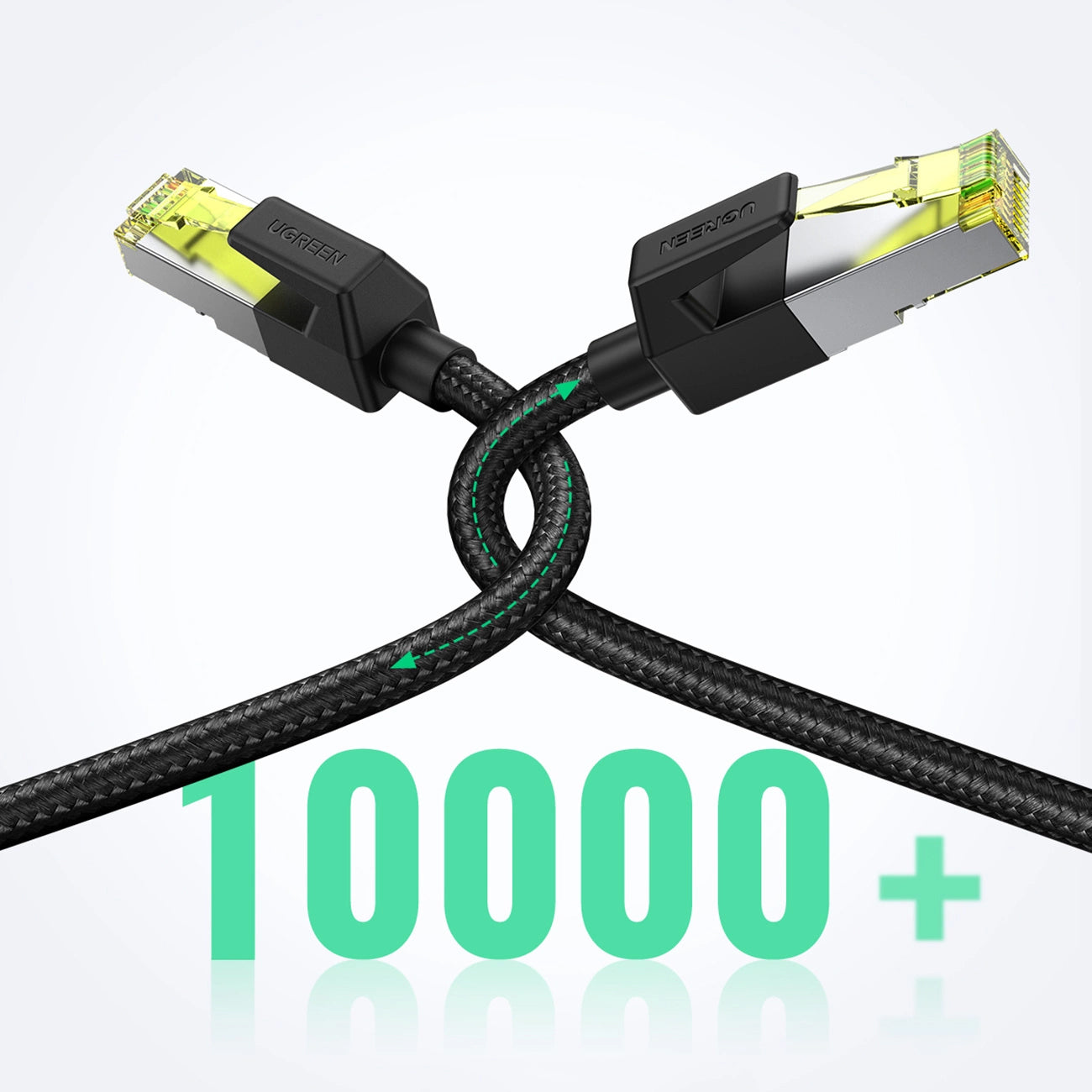 Cablu Retea UGREEN NW150, UTP, Cat7, 2m, Negru