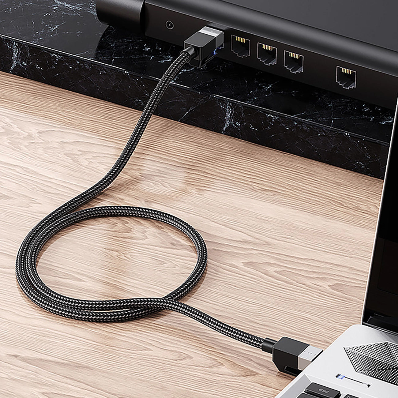 Cablu Retea UGREEN NW153, UTP, Cat8, 1.5m, Negru