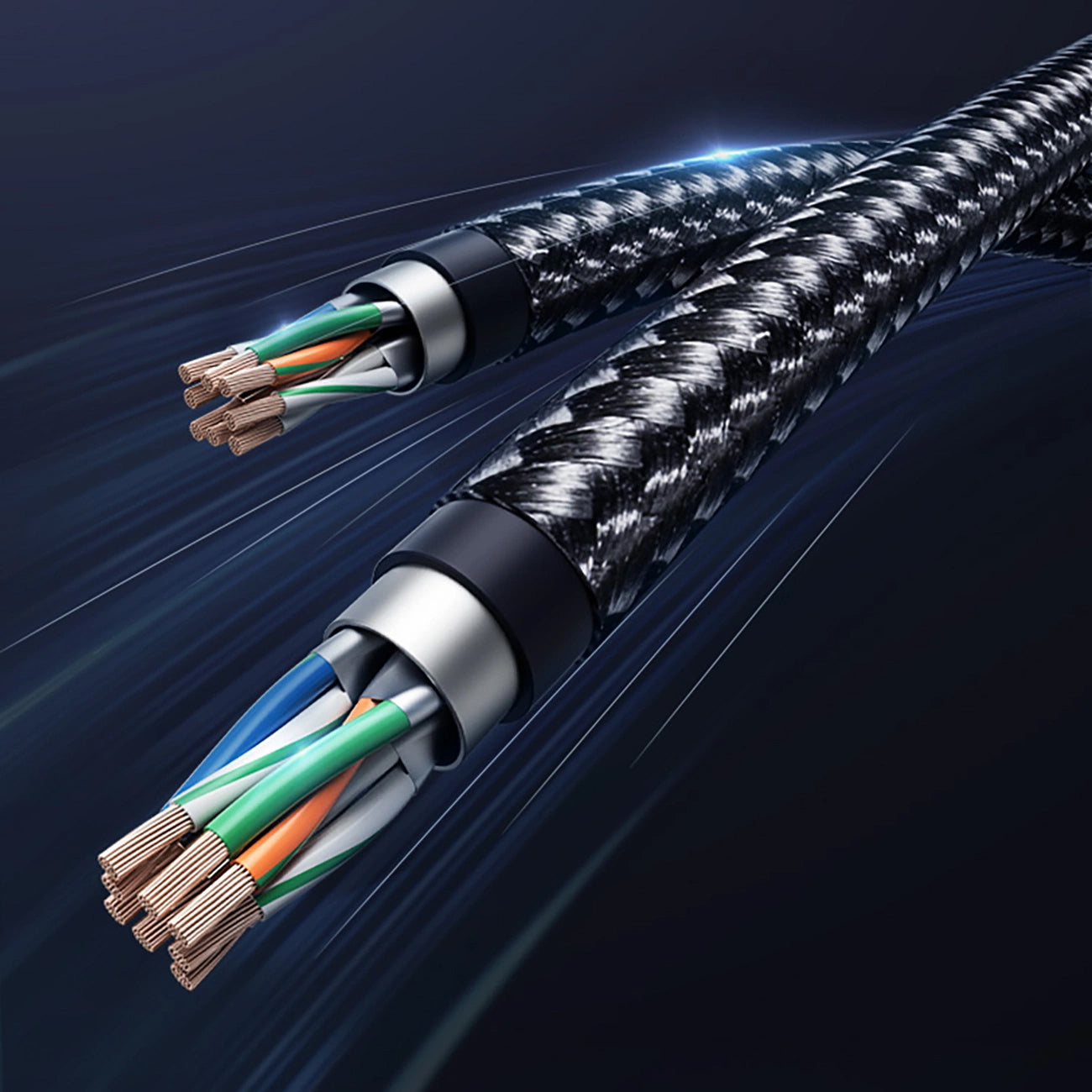 Cablu Retea UGREEN NW153, UTP, Cat8, 1.5m, Negru